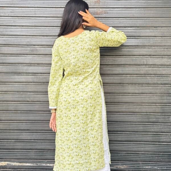 Olive Bloom Kurti - Image 3