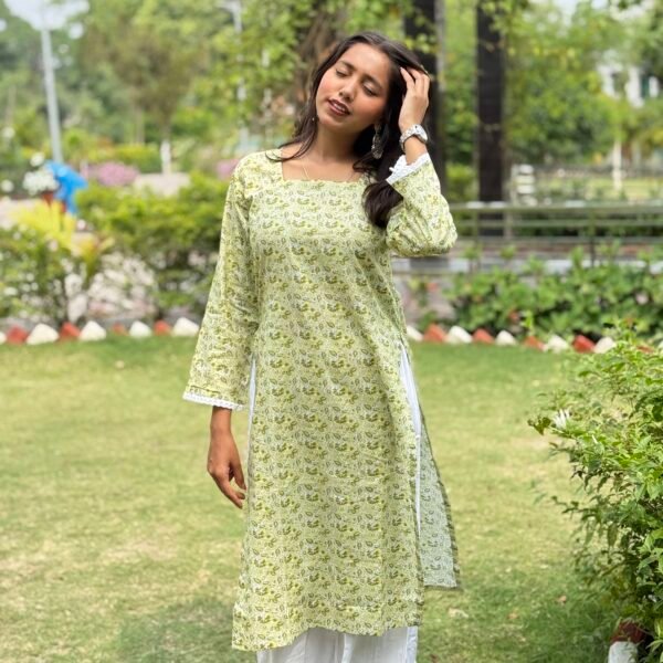 Olive Bloom Kurti